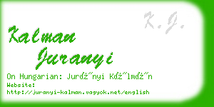 kalman juranyi business card